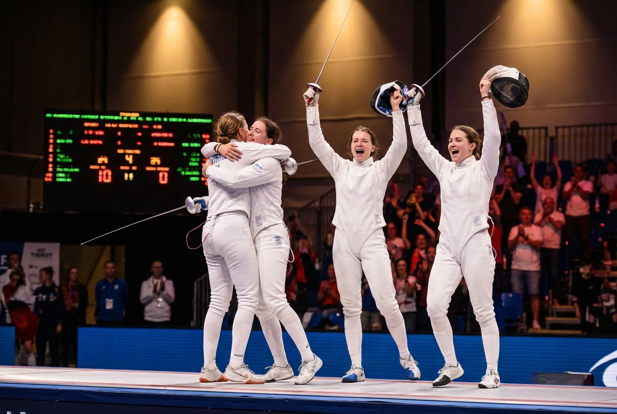 Женская сборная России выиграла командный турнир саблисток на юниорском ЧМ в Бразилии