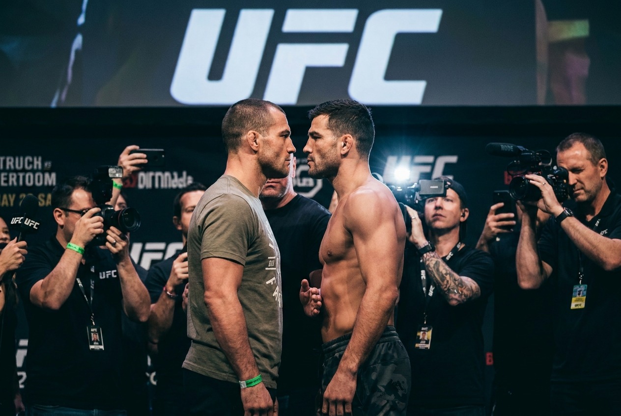 Чимаев и Стриклэнд устроили потасовку на битве взглядов перед UFC 328
